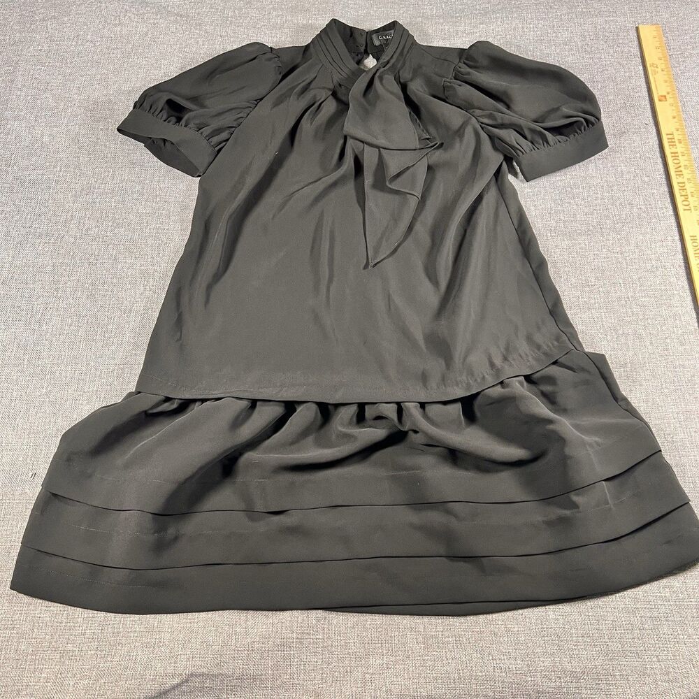 Gracia Simkhai Hope Taffeta Bow Tie Dress Large